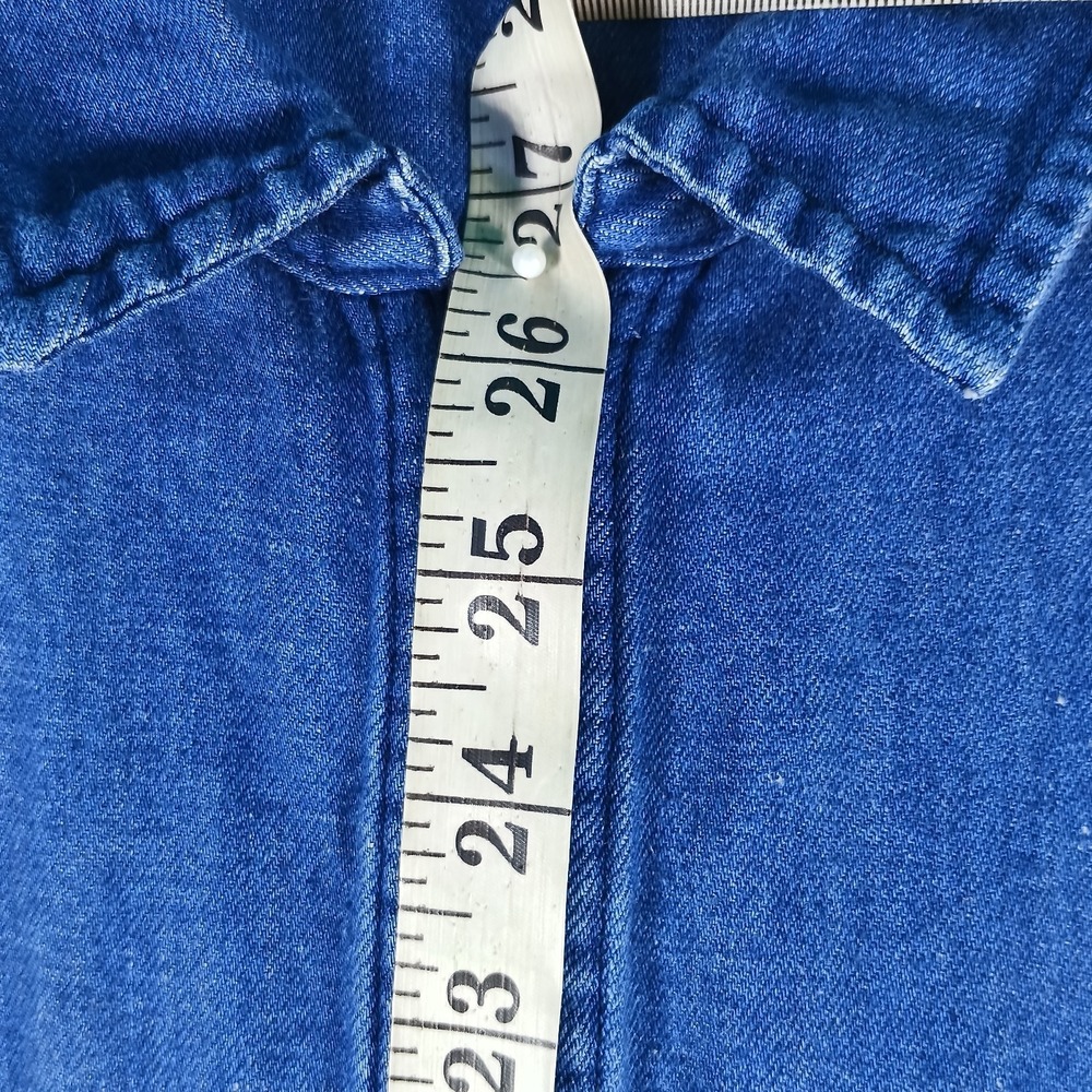 Levis Denim Jumpsuit Women Medium Blue Zip Front Tie Waist Utility Coveralls - Picture 7 of 13